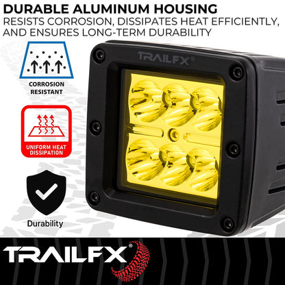 TrailFX 3" LED Cube Lights- Amber Pair (3X2AMS2) - product image 7