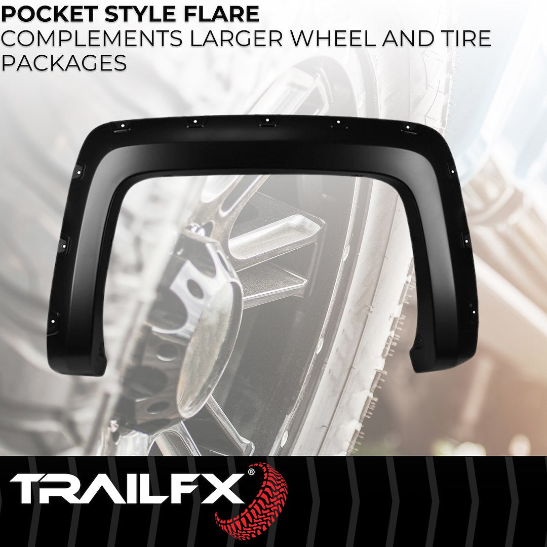 TrailFX 2014–2018 Pocket Style Fender Flares For Chevrolet Silverado 1500-3500 (TFC3002S) - product image 3