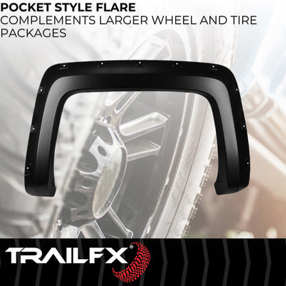 TrailFX 2014–2018 Pocket Style Fender Flares For Chevrolet Silverado 1500-3500 (TFC3002S) - product image 3