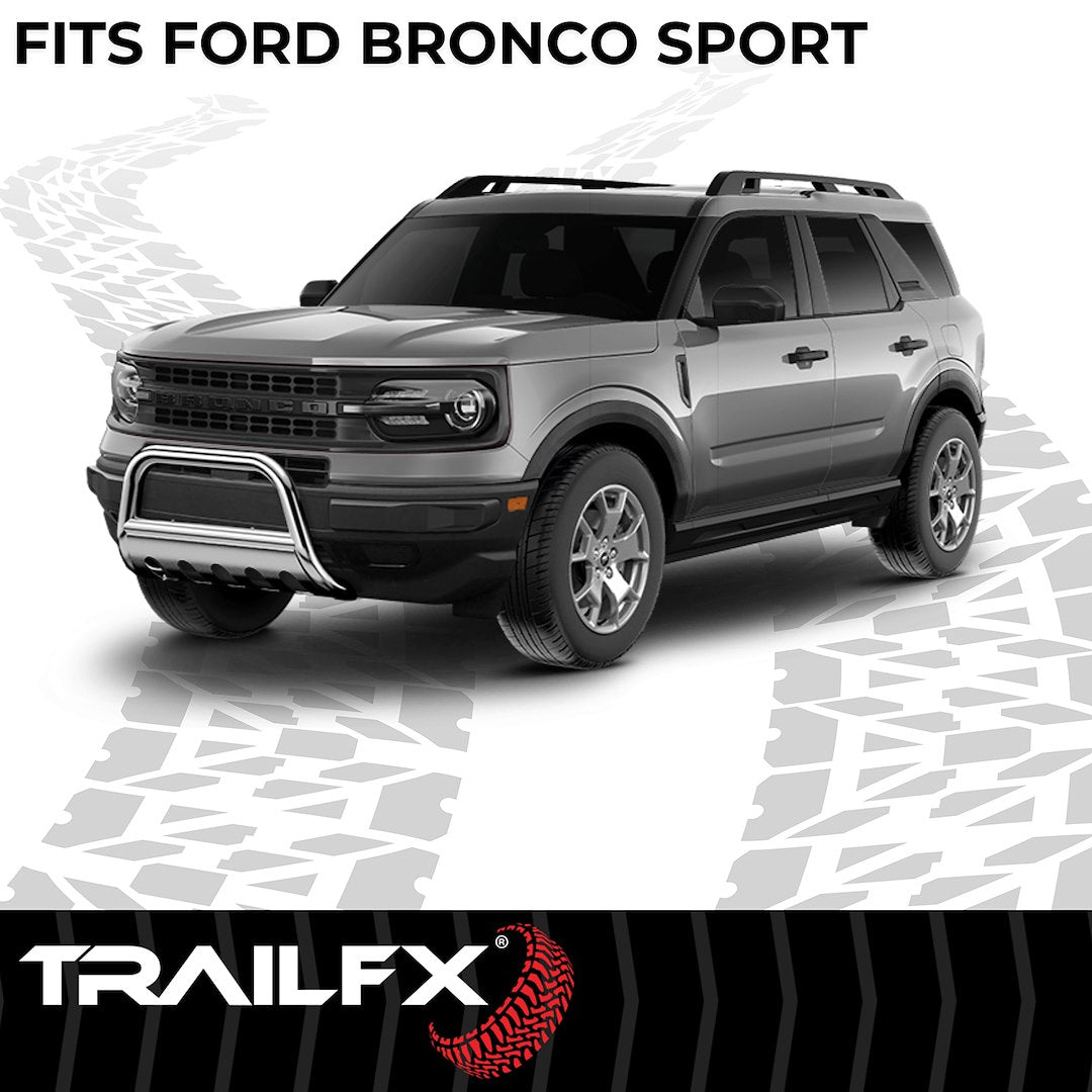 TrailFX 2021–2024 3" Round Bull Bar For Ford Bronco Sport-Stainless (B0042S) - product image 7