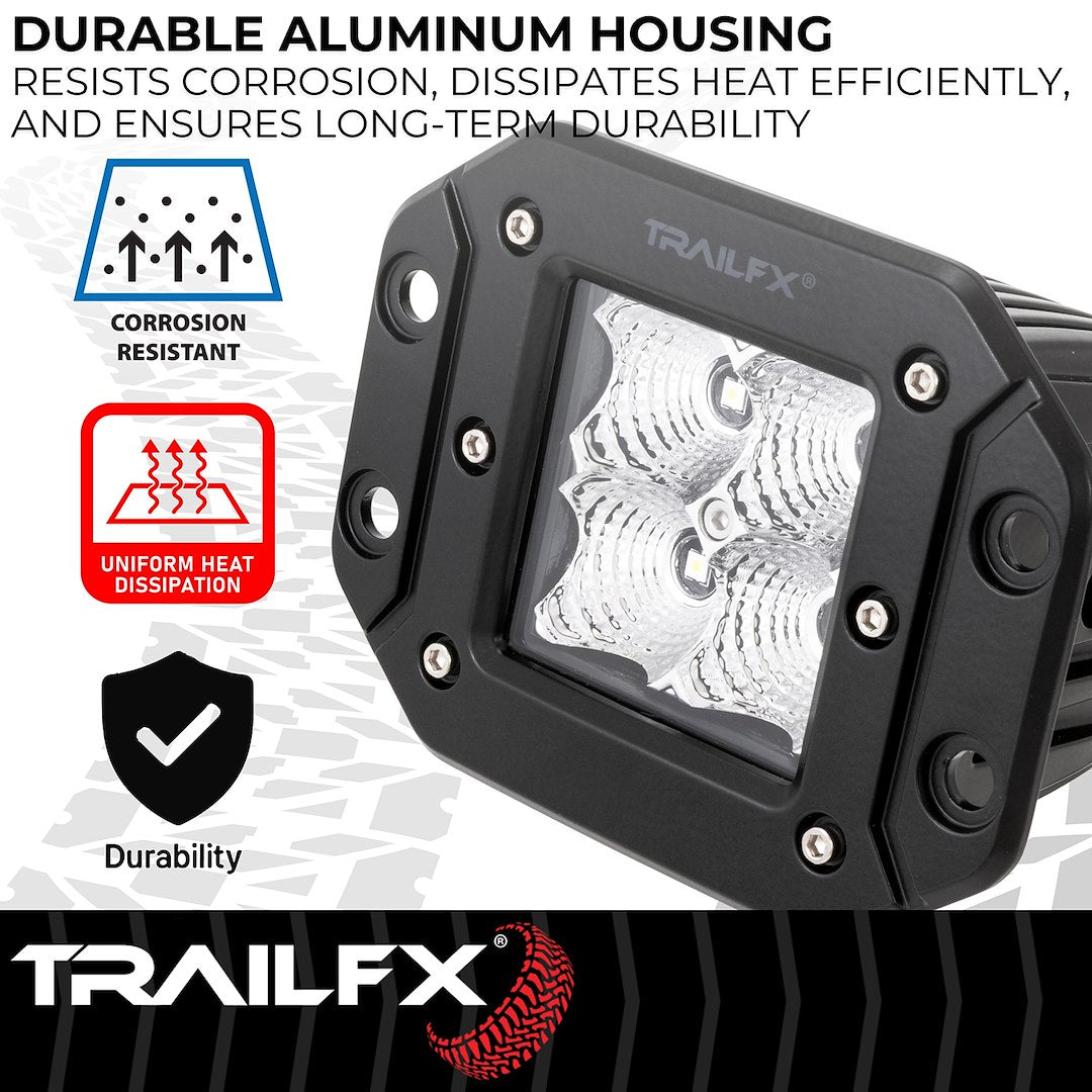 TrailFX 3" LED Cube Flush Mount Lights- Pair (2X2FMF2) - product image 7