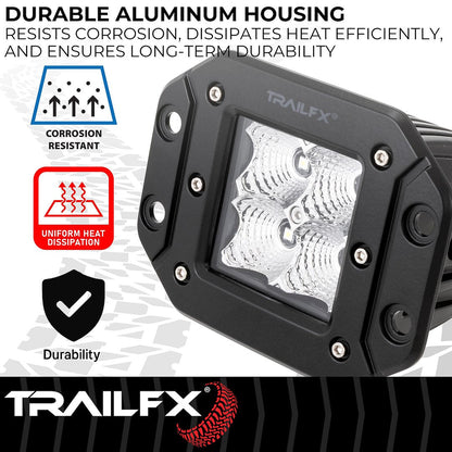 TrailFX 3" LED Cube Flush Mount Lights- Pair (2X2FMF2) - product image 7