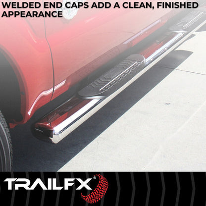 TrailFX 2019–2026 6" Oval Straight Step Bar For GM Silverado/Sierra Crew- Stainless (A8255S) - product image 5