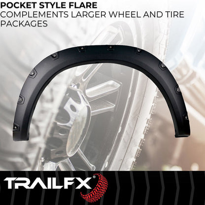 TrailFX 2009–2018 Pocket Style Fender Flares For Ram 1500, Textured (TFD3002T) - product image 3