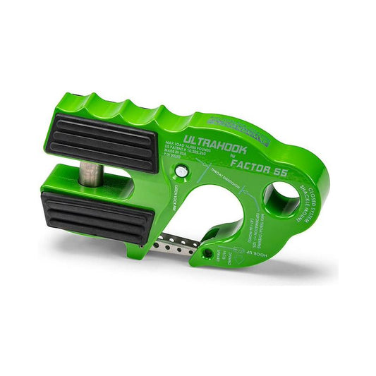FACTOR 55 |  UltraHook Closed System Winch Shackle Mount Green Factor 55 | B200250-08-GGBW