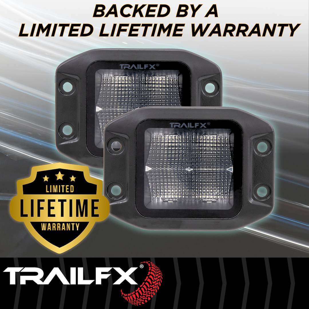 TrailFX 3" LED Cube Flush Mount Lights- Black Edition Pair (2X2FMBKF2) - product image 11