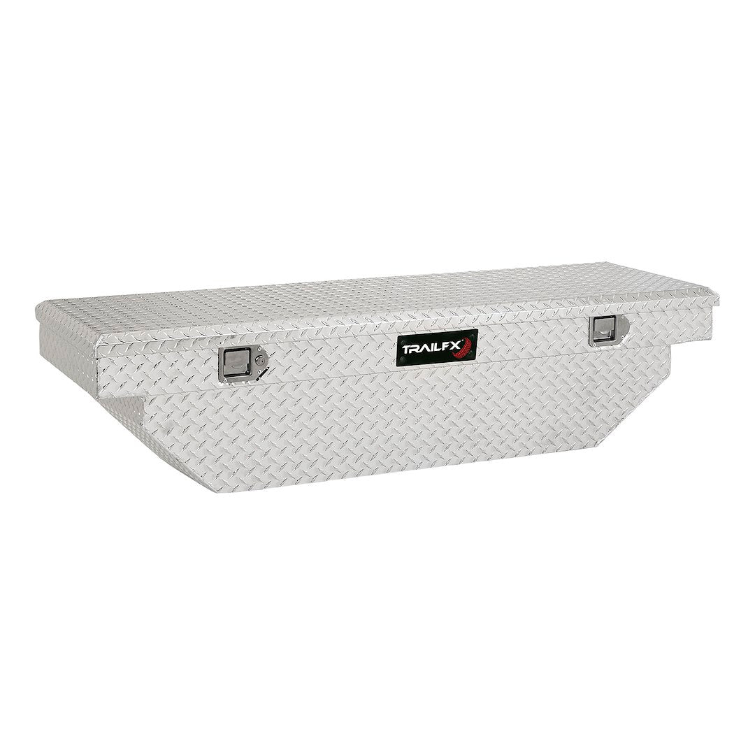 TrailFX 63 Inch Aluminum Single Lid Angled Crossover Toolbox- Brite (110631) - product image 1