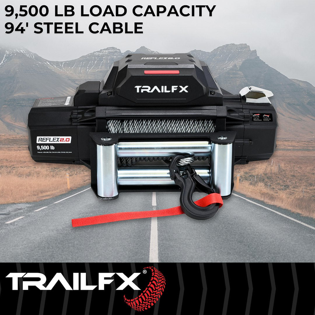 TrailFX Reflex 2.0 Steel Cable Winch 9500 Lb (WR295B) - product image 3