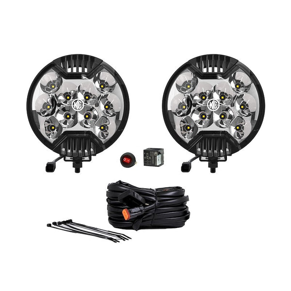 KC HILITES 6" SlimLite LED - 2-Light System - 50W Spot Beam I 0106