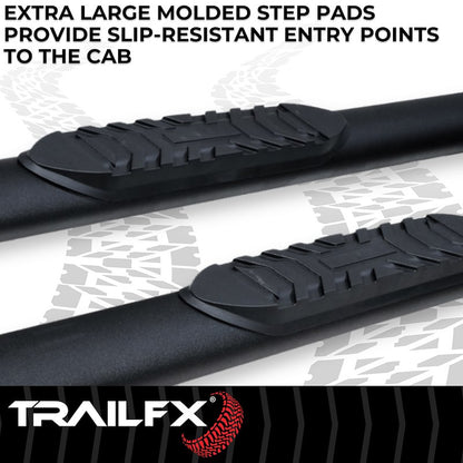 TrailFX | TFX 4" Oval Tube Side Steps 2024-2026 Toyota Tacoma Double Cab | A1559T