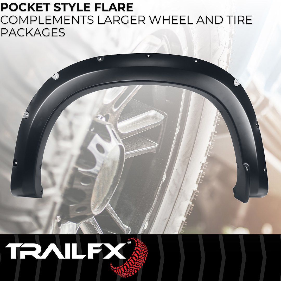 TrailFX 2019–2021 Pocket Style Fender Flares For Chevrolet Silverado 1500 (TFC3005S) - product image 3