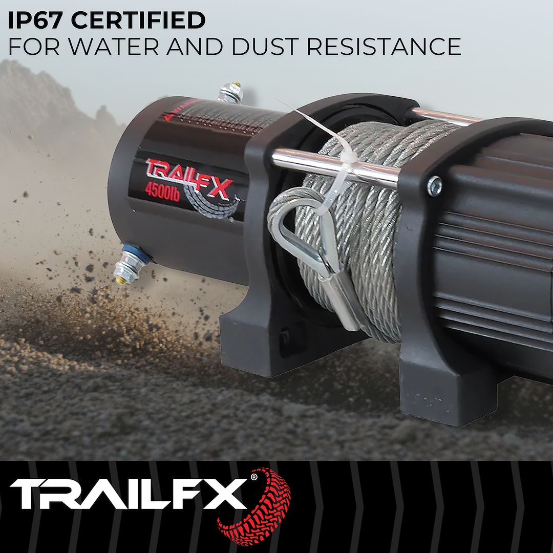 TrailFX ATV/UTV Steel Cable Winch 4500 Lb (W45B) - product image 7