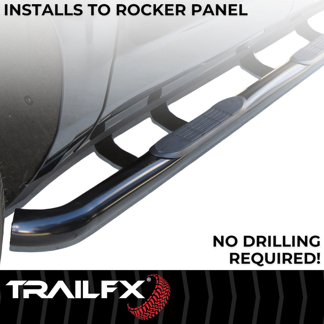 TrailFX 2009–2018 3" Round Step Bar For Ram 1500-3500 Standard- Black (A0046B) - product image 6