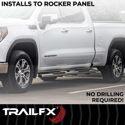 TrailFX 2015–2026 5" Oval Straight Step Bar For Ford F150-350 Extended-Stainless (A7041S) - product image 7