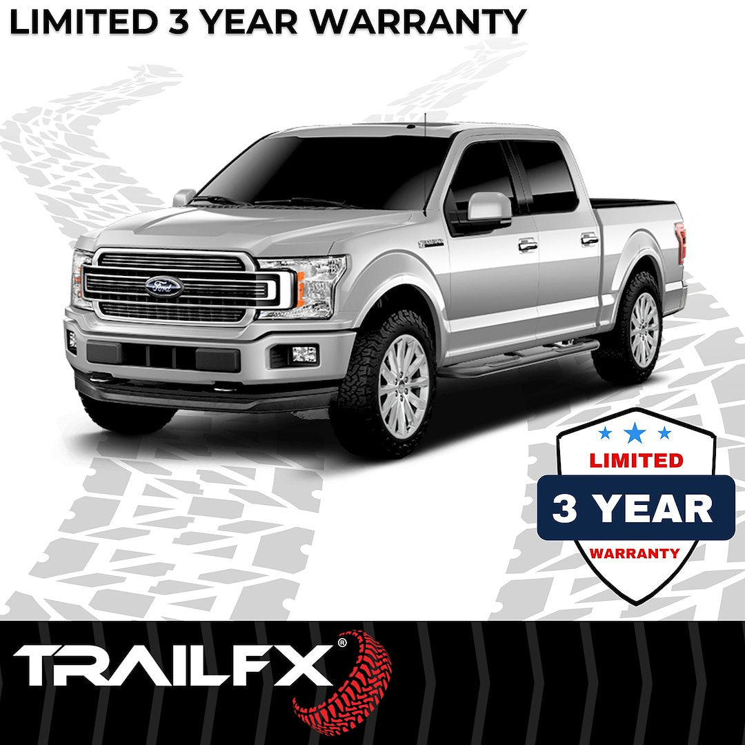 TrailFX 2015–2026 3" Round Step Bar For Ford F150-350 Crew- Black (A0041B) - product image 7