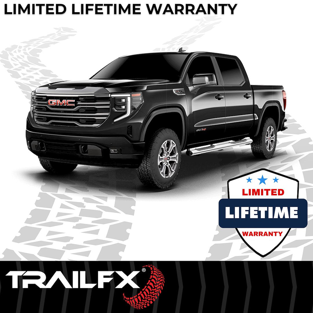 TrailFX 2007–2018 6" Oval Straight Step Bar For GM Silverado/Sierra Crew- Stainless (A8221S) - product image 8