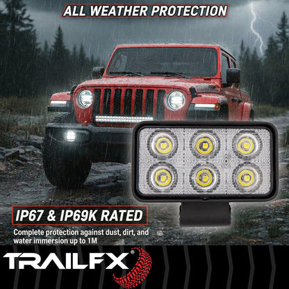 TrailFX 4.4" x 2.2" LED Work Light- Single (3X2WLF1) - product image 9