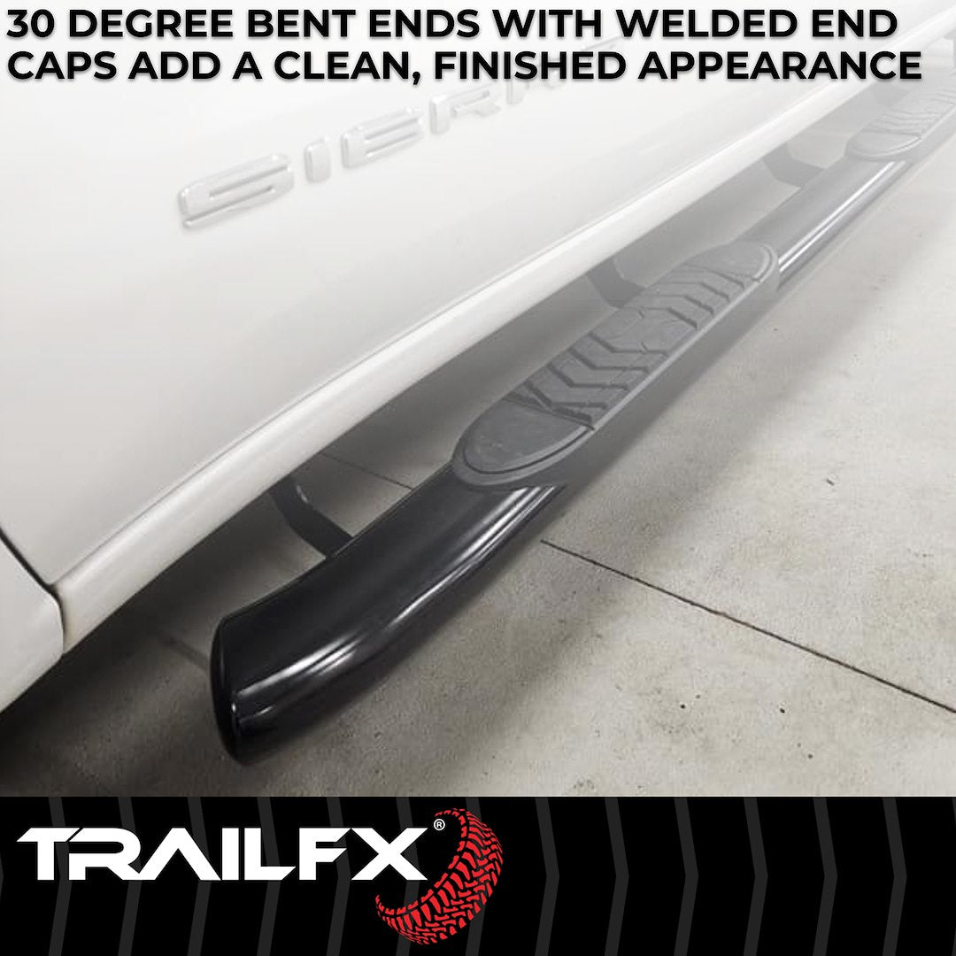 TrailFX 2007–2018 5" Oval Bent Step Bar For GM Silverado/Sierra Crew-Black (A7063B) - product image 5