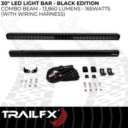 TrailFX 30" Single Row LED Light Bar- Black Edition (30SRBKCM) - product image 5