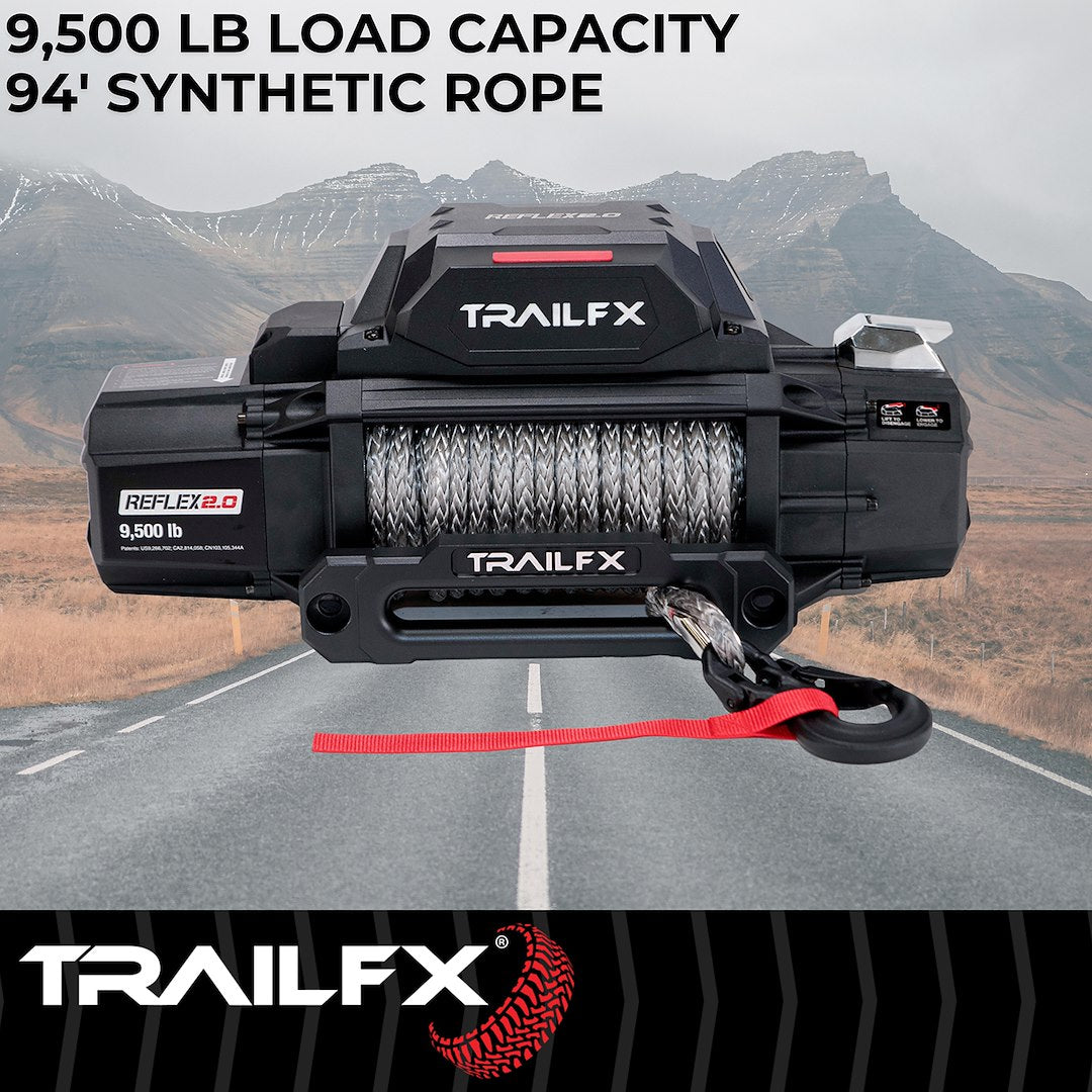 TrailFX Reflex 2.0 Synthetic Rope Winch 9500 Lb (WRS295B) - product image 3