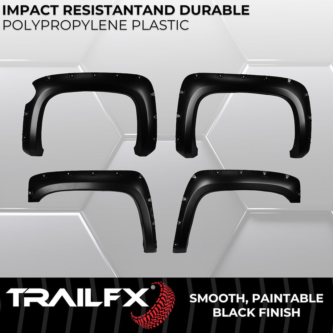 TrailFX 2007–2013 Pocket Style Fender Flares For Chevrolet Silverado 1500 (TFC3003S) - product image 4
