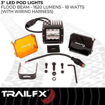 TrailFX 3" LED Cube Lights- Single (3X2F1) - product image 5