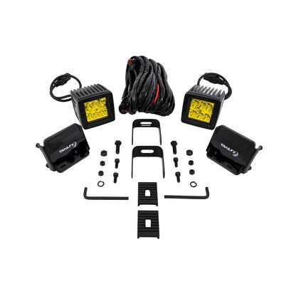 TrailFX 3" LED Cube Lights- Amber Pair (3X2AMS2) - product image 2