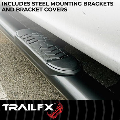 TrailFX 2002–2008 5" Oval Straight Step Bar For Ram 1500-3500 Crew-Black (A7005B) - product image 6