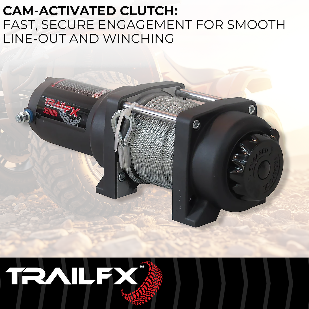 TrailFX ATV/UTV Steel Cable Winch 3500 Lb (W35B) - product image 6