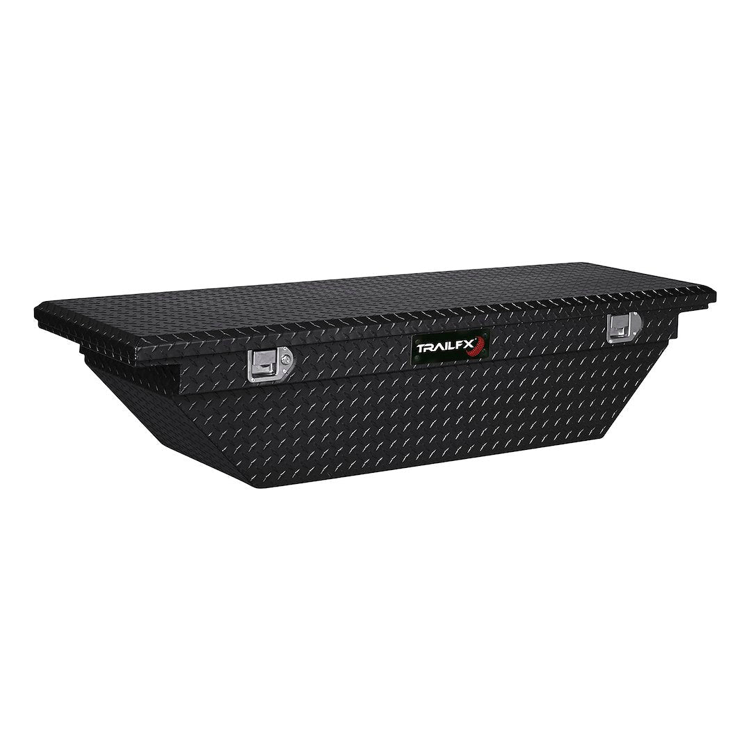 TrailFX 63 Inch Aluminum Low Profile Single Lid Angled Crossover Toolbox- Gloss Black (120632) - product image 1