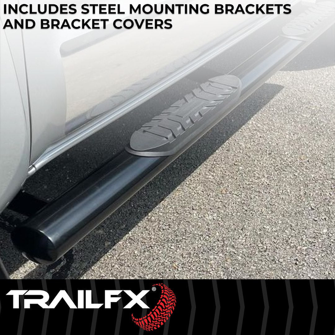 TrailFX 2005–2024 4" Oval Straight Step Bar For Nissan Frontier Crew- Black (2940413053) - product image 6