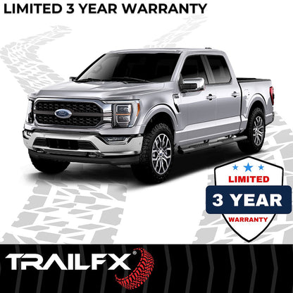 TrailFX 2015–2025 4" Oval Straight Step Bar For Ford F150-350 Extended- Black (A1531B) - product image 8