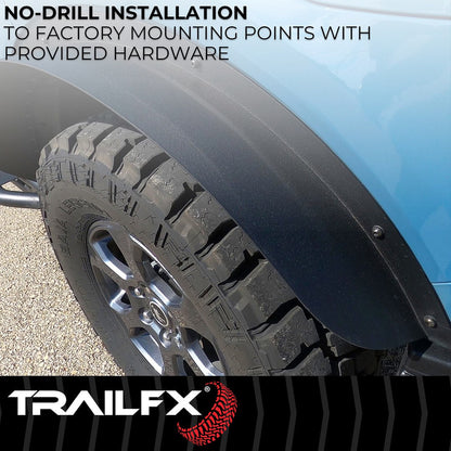 TrailFX 2021–2026 Rear Flat Fender Flares For Ford Bronco 2 Door (BR013T) - product image 5