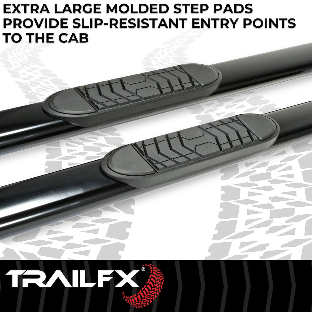 TrailFX 2015–2026 5" Oval Straight Step Bar For Ford F150-350 Standard-Black (A7040B) - product image 3