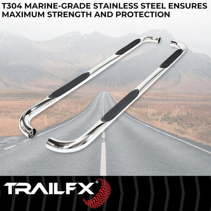 TrailFX 2021–2026 3" Round Step Bar For GM Yukon/Tahoe- Stainless (A0066S) - product image 2