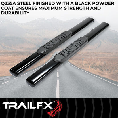 TrailFX 1999–2013 5" Oval Straight Step Bar For GM Silverado/Sierra Standard-Black (A7001B) - product image 2