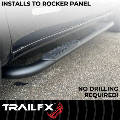 TrailFX 2019–2025 4" Oval Bent Step Bar For Ram 1500 Crew- Black (A1012B) - product image 7