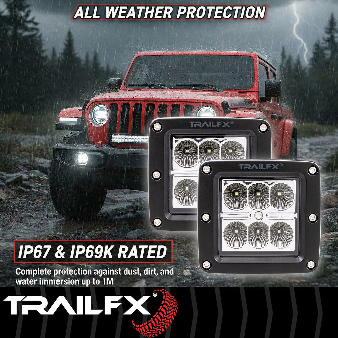 TrailFX 3" LED Cube Lights- Pair (3X2F2) - product image 9