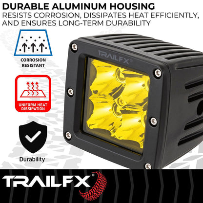 TrailFX 3" LED Cube Lights- Amber Pair (2X2AMS2) - product image 7