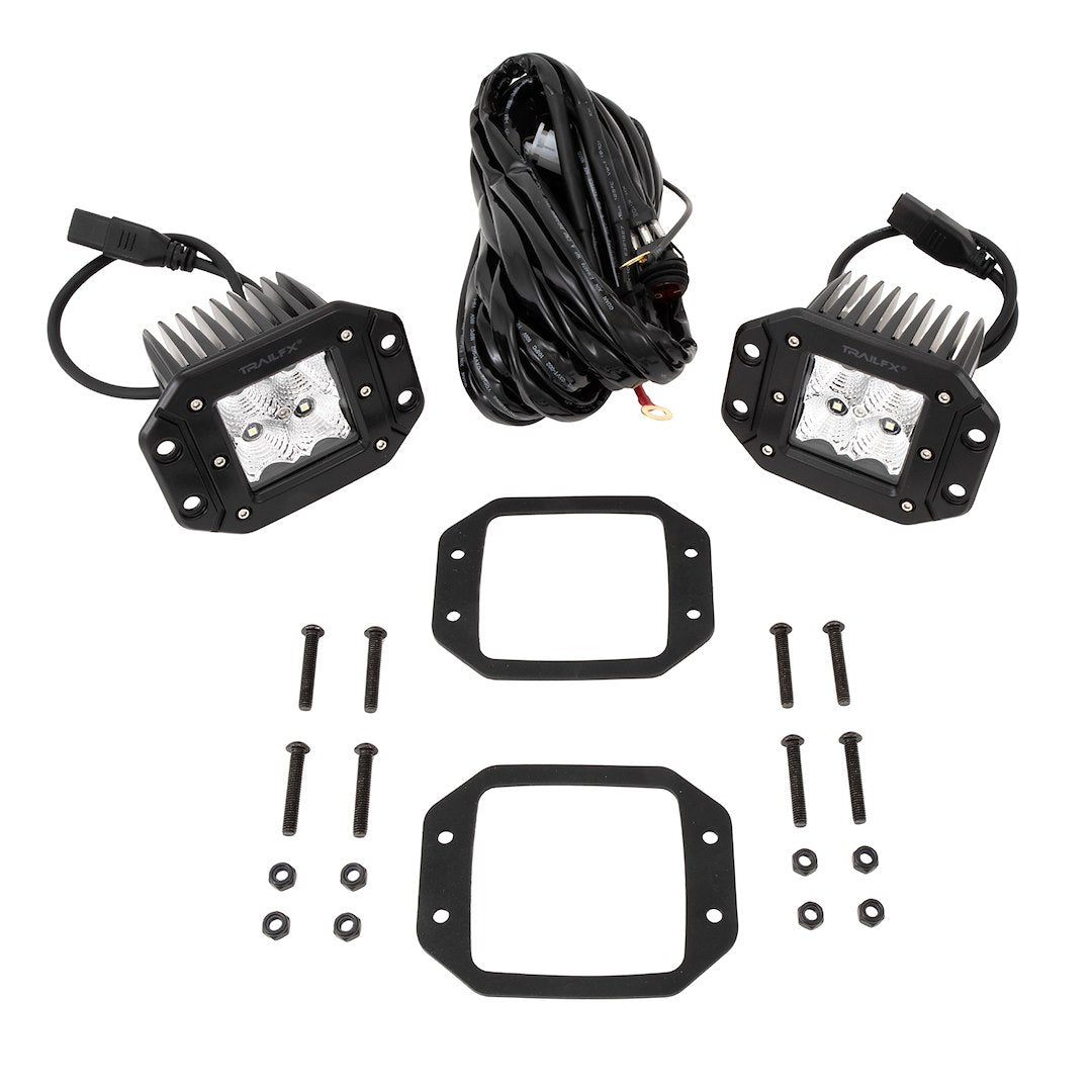 TrailFX 3" LED Cube Flush Mount Lights- Pair (2X2FMF2) - product image 2