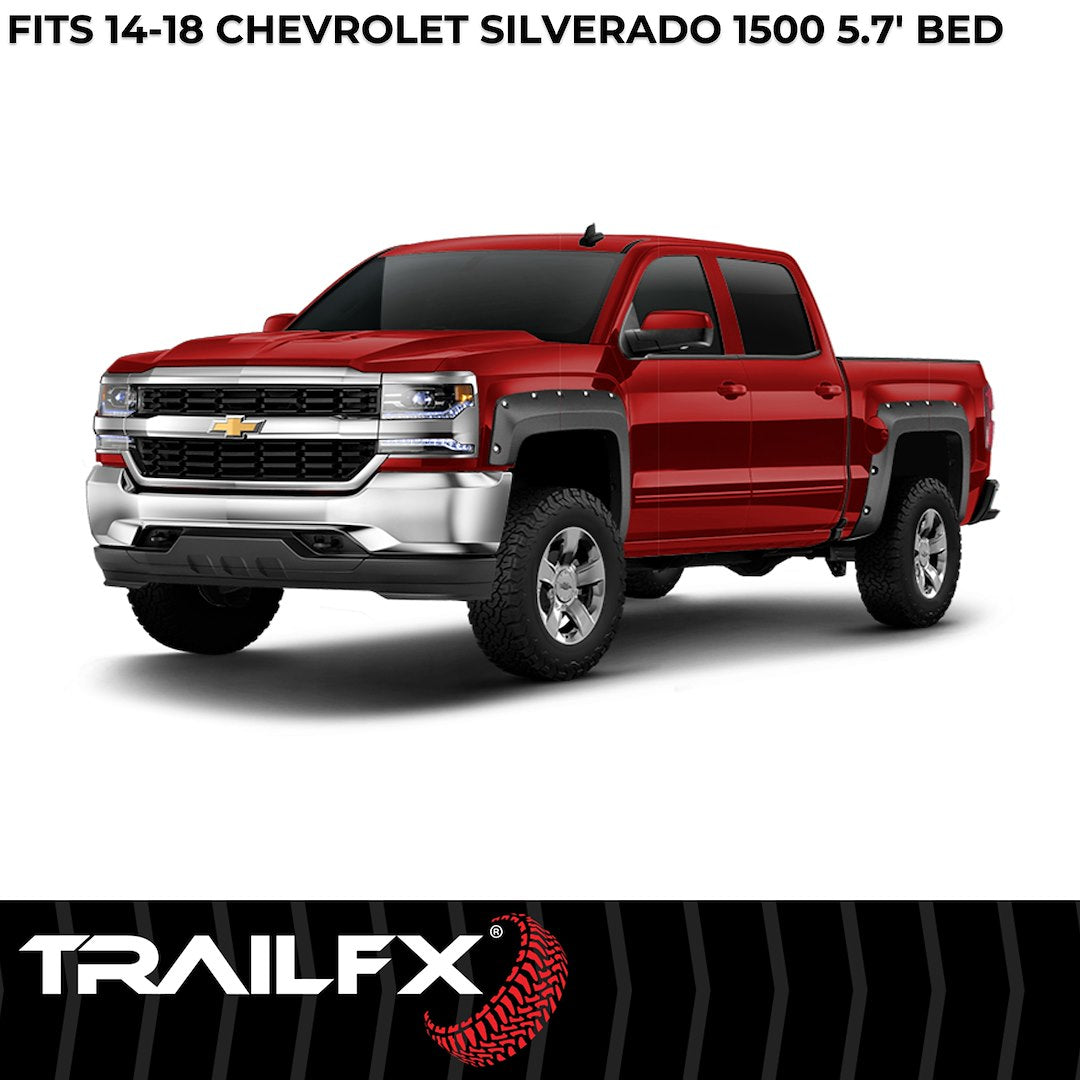 TrailFX 2014–2018 Pocket Style Fender Flares For Chevrolet Silverado 1500 (TFC3004S) - product image 7