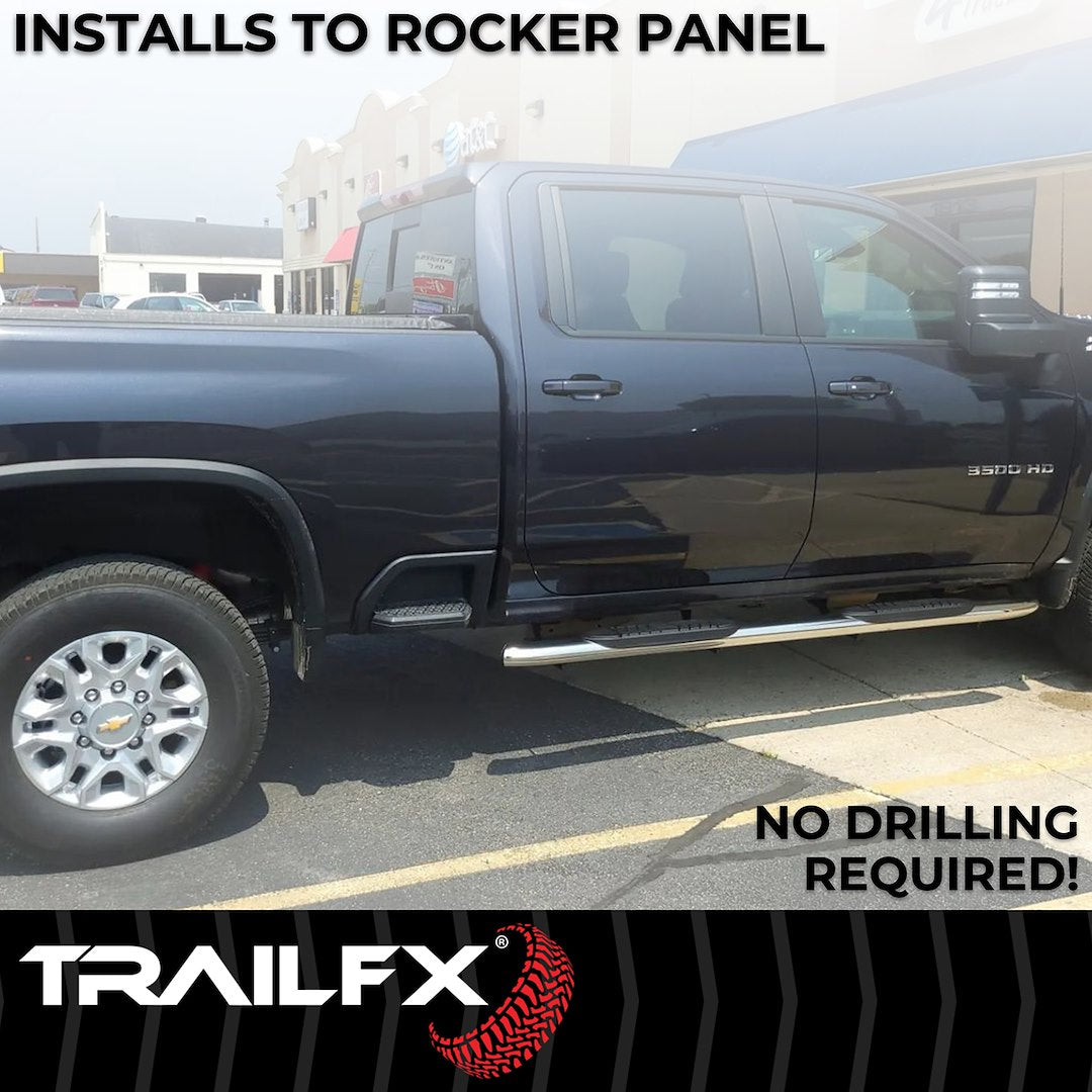 TrailFX 2007–2021 5" Oval Bent Step Bar For Toyota Tundra Crew-Stainless (A7078S) - product image 7