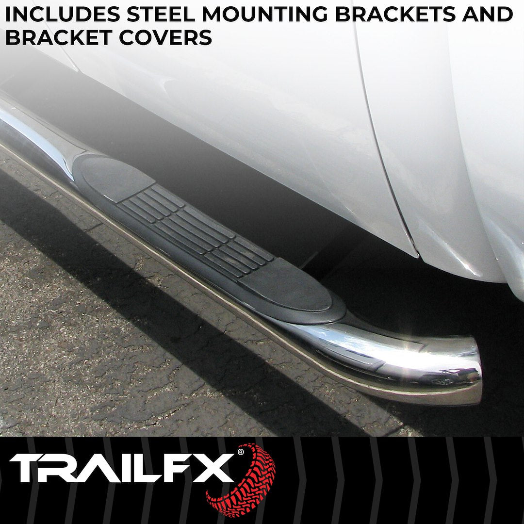 TrailFX 1999–2018 3" Round Step Bar For GM Silverado/Sierra Standard- Stainless (A0029S) - product image 5