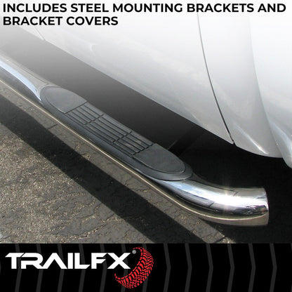 TrailFX 1999–2018 3" Round Step Bar For GM Silverado/Sierra Standard- Stainless (A0029S) - product image 5