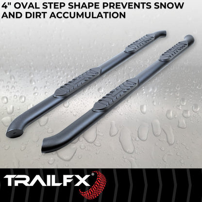 TrailFX 2019–2023 4" Oval Bent Step Bar For Ford Ranger Crew-Black (A1015B) - product image 4
