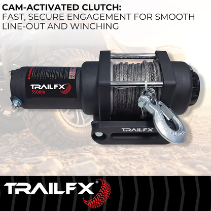 TrailFX ATV/UTV Synthetic Rope Winch 3500 Lb (WS35B) - product image 5