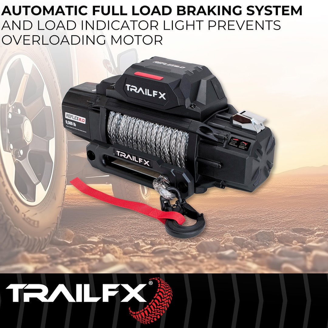 TrailFX Reflex 2.0 Synthetic Rope Winch 9500 Lb (WRS295B) - product image 6
