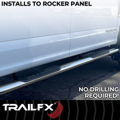 TrailFX 2009–2018 4" Oval Bent Step Bar For Ram 1500-3500 Crew- Stainless (A1007S) - product image 7