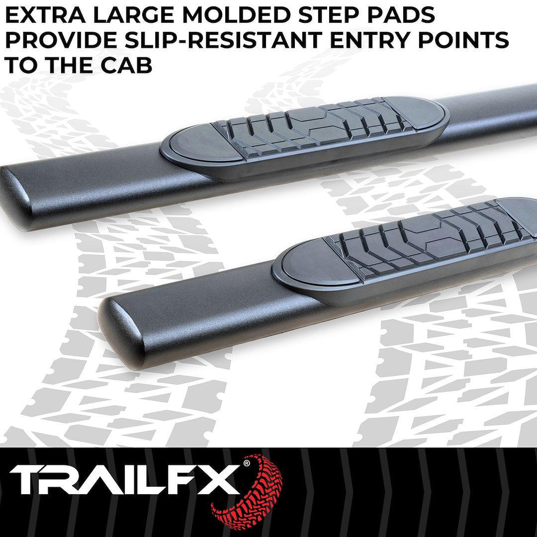 TrailFX 2024–2026 5" Oval Straight Step Bar For Toyota Tacoma Crew-Black (A7102T) - product image 3