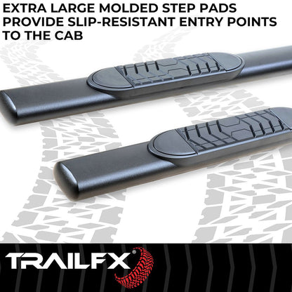 TrailFX 2024–2026 5" Oval Straight Step Bar For Toyota Tacoma Crew-Black (A7102T) - product image 3